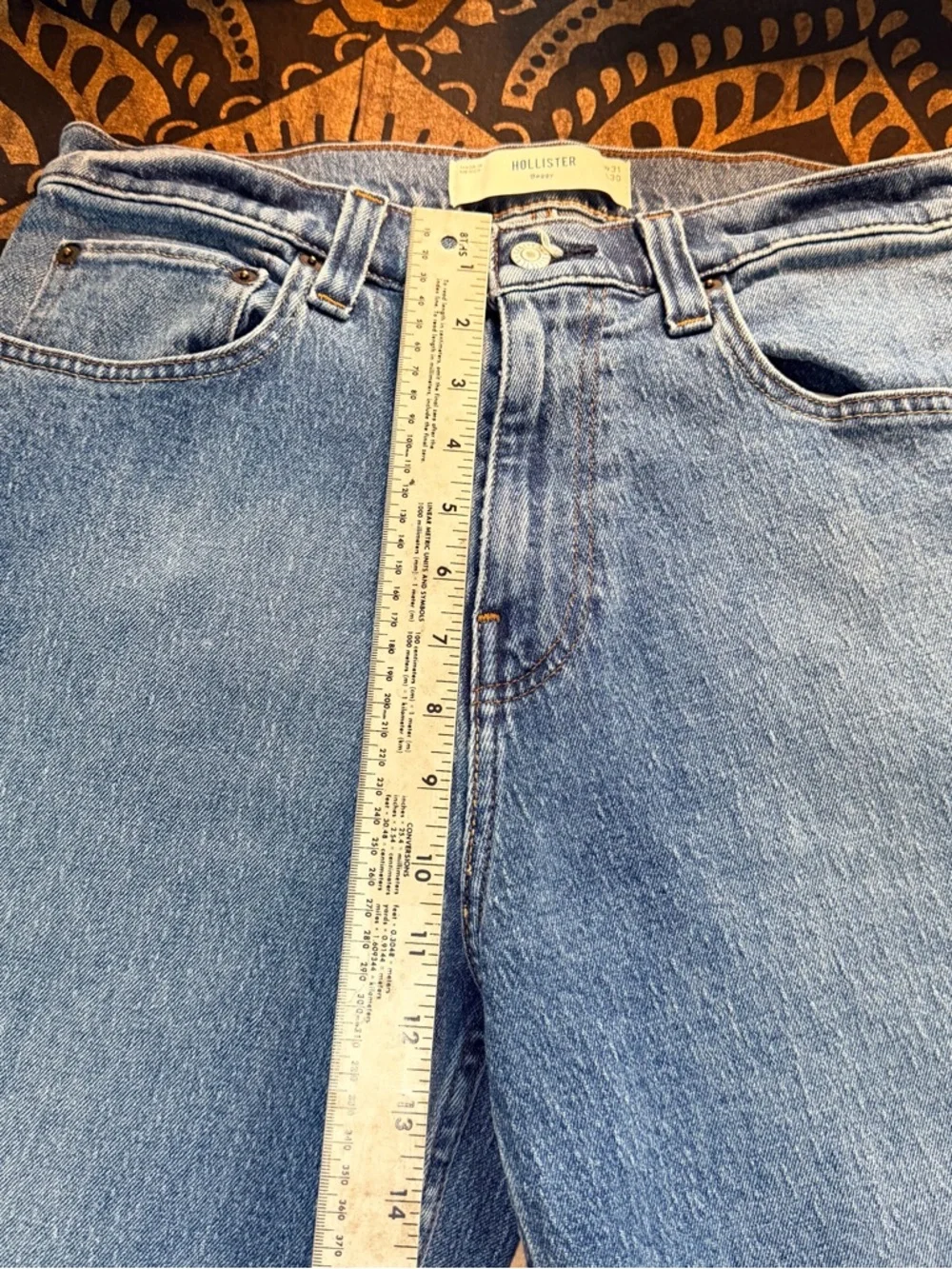 Hollister Men's Mid Blue Slim Straight Jeans